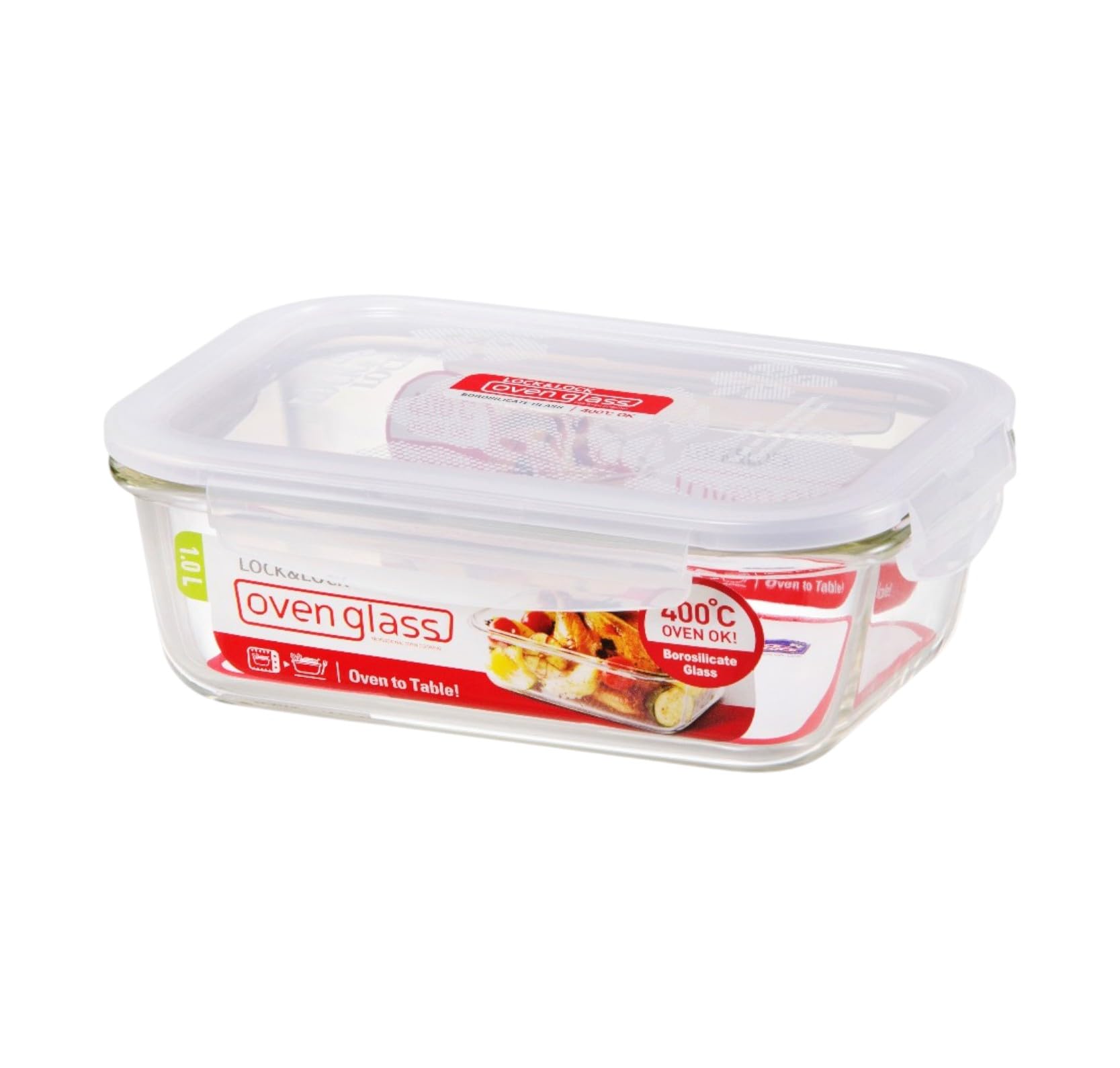 LocknLock Rectangular Oven Glass 1L LLG445