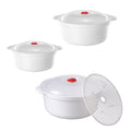 NALACAL 3 PCS Microwave Safe Bowl with Lid, BPA Free Microwave Cookware Heating Dish Microwave Dish Noodle Bowl Soup Heating Bowl Dishwasher and Microwave Safe College Dorm Essentials for Boys Girls