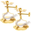 MAKINGTEC 2 Pack Oil Lamp Floating Wick, Ghee Lamp Holder Candle Holder Oil Cork Disc Tibetan Incense Stick Holder for Suitable for Ramadan Decoration and Aromatherapy, 5.5 x 4cm/2.2 x 1.6 inch