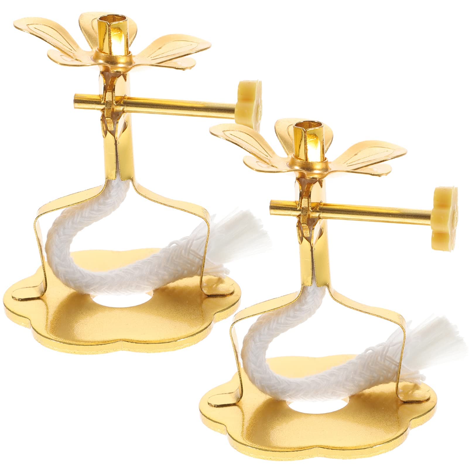 MAKINGTEC 2 Pack Oil Lamp Floating Wick, Ghee Lamp Holder Candle Holder Oil Cork Disc Tibetan Incense Stick Holder for Suitable for Ramadan Decoration and Aromatherapy, 5.5 x 4cm/2.2 x 1.6 inch