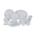 Royalford 50 Pcs Opalware Dinner Set, RF10202 Assorted Design Lightweight, Beautiful Design Opal Dishes Sets Service For 6, Multicolour