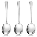 KALIONE 3 Pcs Stainless Steel Serving Spoons - Large Buffet Spoons With Long Handle for Soup - Kitchen Tool Set