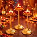 Agaas Enterprises 3-Piece Lotus Tealight Holder Set