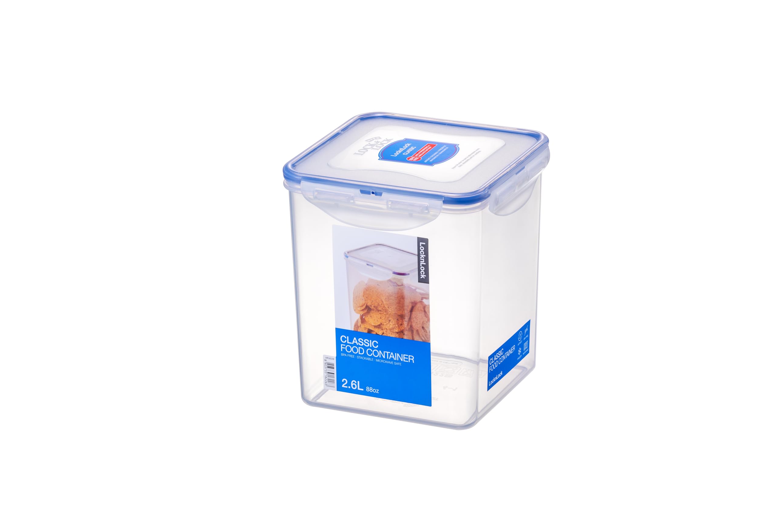 LocknLock 2.6L Square Airtight Food Storage - BPA-Free, Microwave, Freezer, and Dishwasher Safe