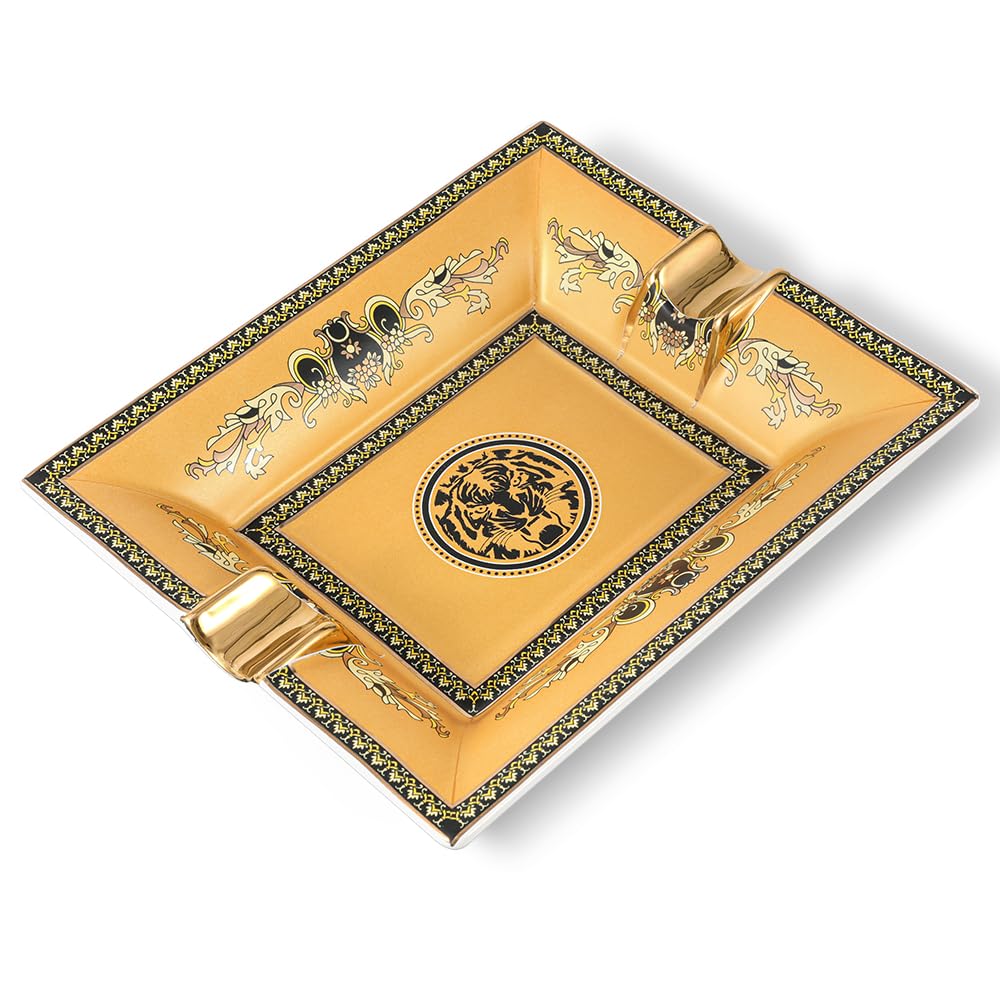Tabletop Ashtray,Cigar Ashtray for Indoor or Outdoor Use, Desktop Smoking Ash Tray for Home Office Decoration