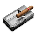 CIGARLOONG Cigar Ashtray Glass for Outdoors Patio Home Office Use,Gift for Men(Grey)
