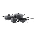 Royalford 10 Piece Non-Stick Cookware Set- RF11972 Aluminum Body with 3 Layer Coating CD Base, Bakelite Handles and Tempered Glass Lid