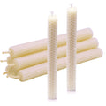Jaffiust 6PCS Beeswax Taper Candle, Drip-Proof Hand-Rolled, Great for Home, Holidays, Weddings, Women's Gifts (White)