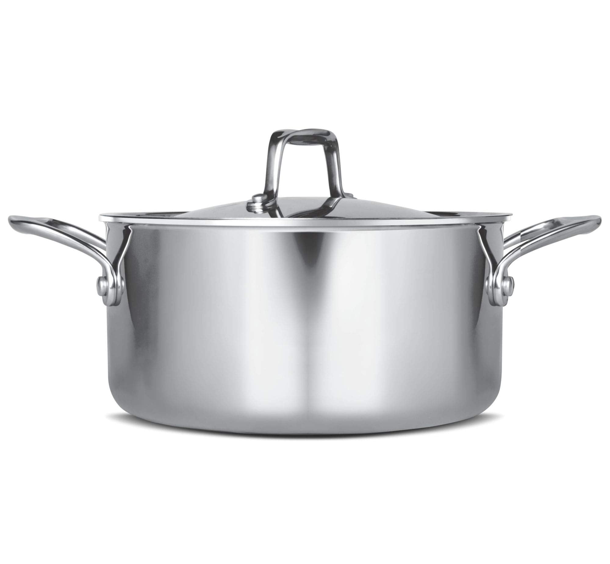 Milton Pro Cook Triply Stainless-Steel Casserole Handi/Stock Pot/Biryani Pot with Lid 28 cm, 8.3 Litre, Cook-N-Serve Bowl, Gas and Induction Friendly