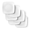Delling Dessert Plates - 6.5in Ceramic Small Appetizer/Salad Plate -Square Serving plates - White Kitchen Dinnerware Dishes Set for Snacks, Appetizer, Side Dishes- Serving Platter Set,Set of 6