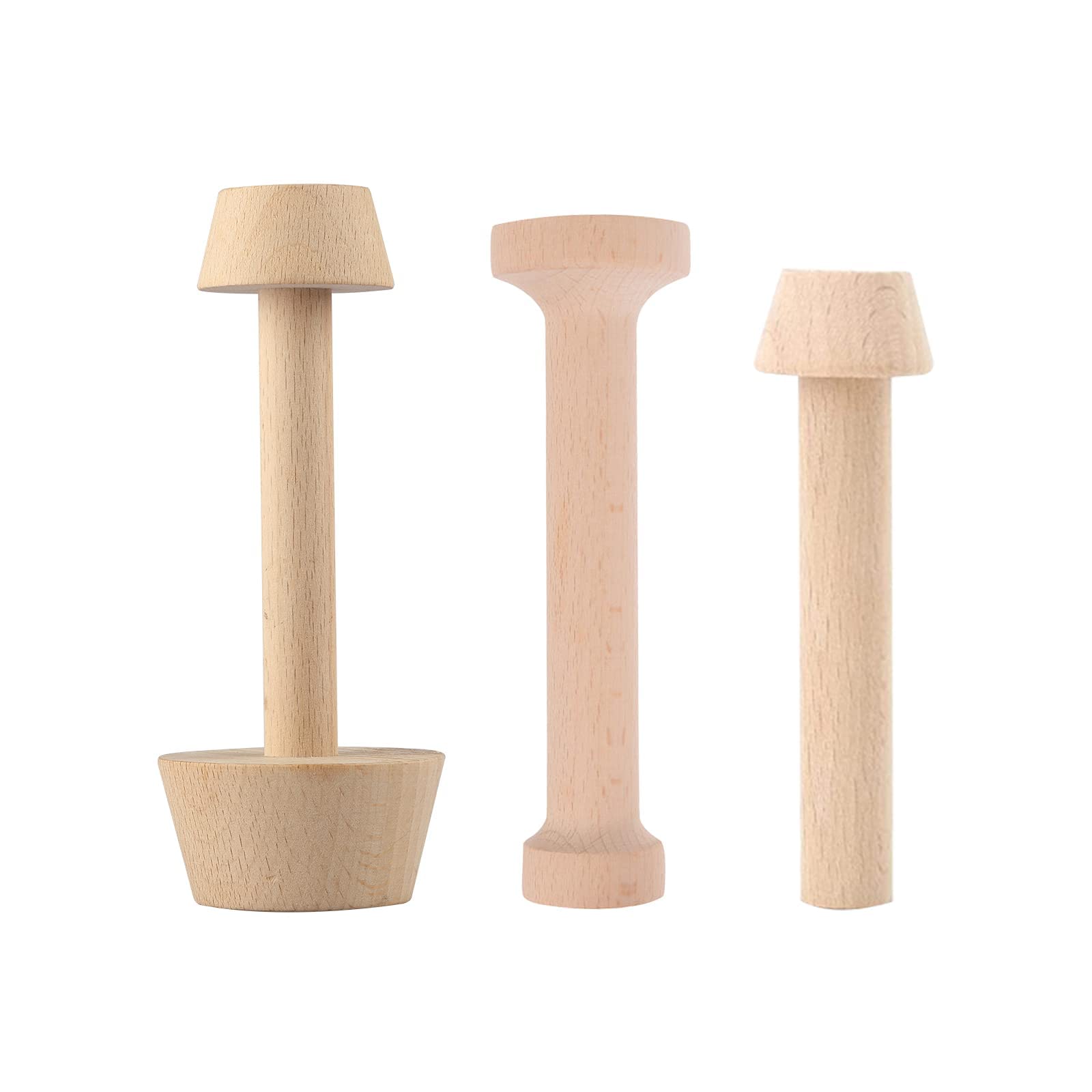 3 Pieces Wooden Egg Tart Molds, Pastry Tamper Tool Set Shell Molds Dough Kit Presser for Pan Mini Cheesecake Pans Muffin Bakeware Cake Tools
