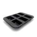 Prestige Granite Stone 6 Cup Mini Loaf Pan | Non-Stick Bakeware for Mini Bread, Brownies, Cornbread, Cheesecake & Chocolate | Heavy Duty Carbon Steel for Oven Baking | Black -PR48776