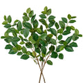 3PCS Artificial Branches with Leaves Fake Camellia Leaf Spray Real Touch Faux Greenery Stems for Home Patio Centerpiece Wreath Garland Farmhouse Decor