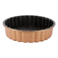 Serenk Fun Cooking Tart Pan, Nonstick Bakeware, Quiche Pan for Perfect Dishes, Baking Pan for Pie, Round, 11 in, Yellow