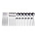 Kitchen Cutlery Set, 304 Stainless Steel Fork Spoon Knife Dining Dinnerware Tableware Set, 24Pcs/Set