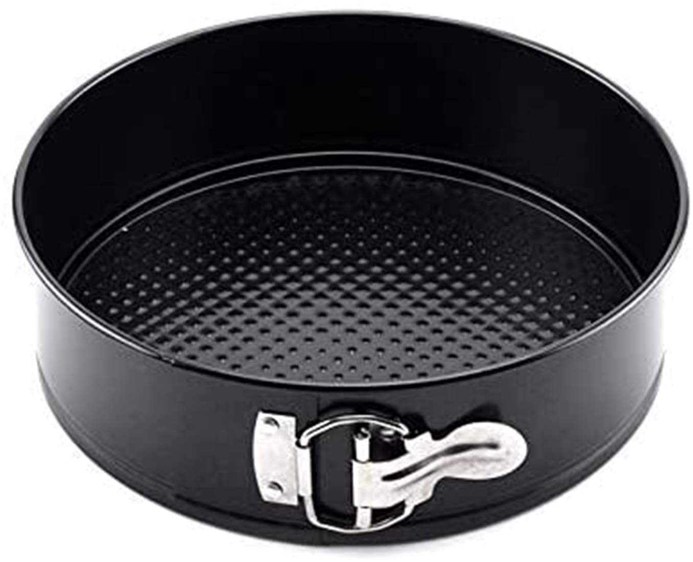Khazna Round Cake Pan, (1 Pcs) Spring form Pan Pie Mold Bakeware Non stick, 24 cm(Black)