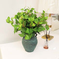 YAHOME Pack of 2 Leaf Bunch Flowers Spray Artificial Plants Leaf Branches Wholesale Plastic Plants for Home Indoor Table Vase Centerpiece Ornaments Decor (2)