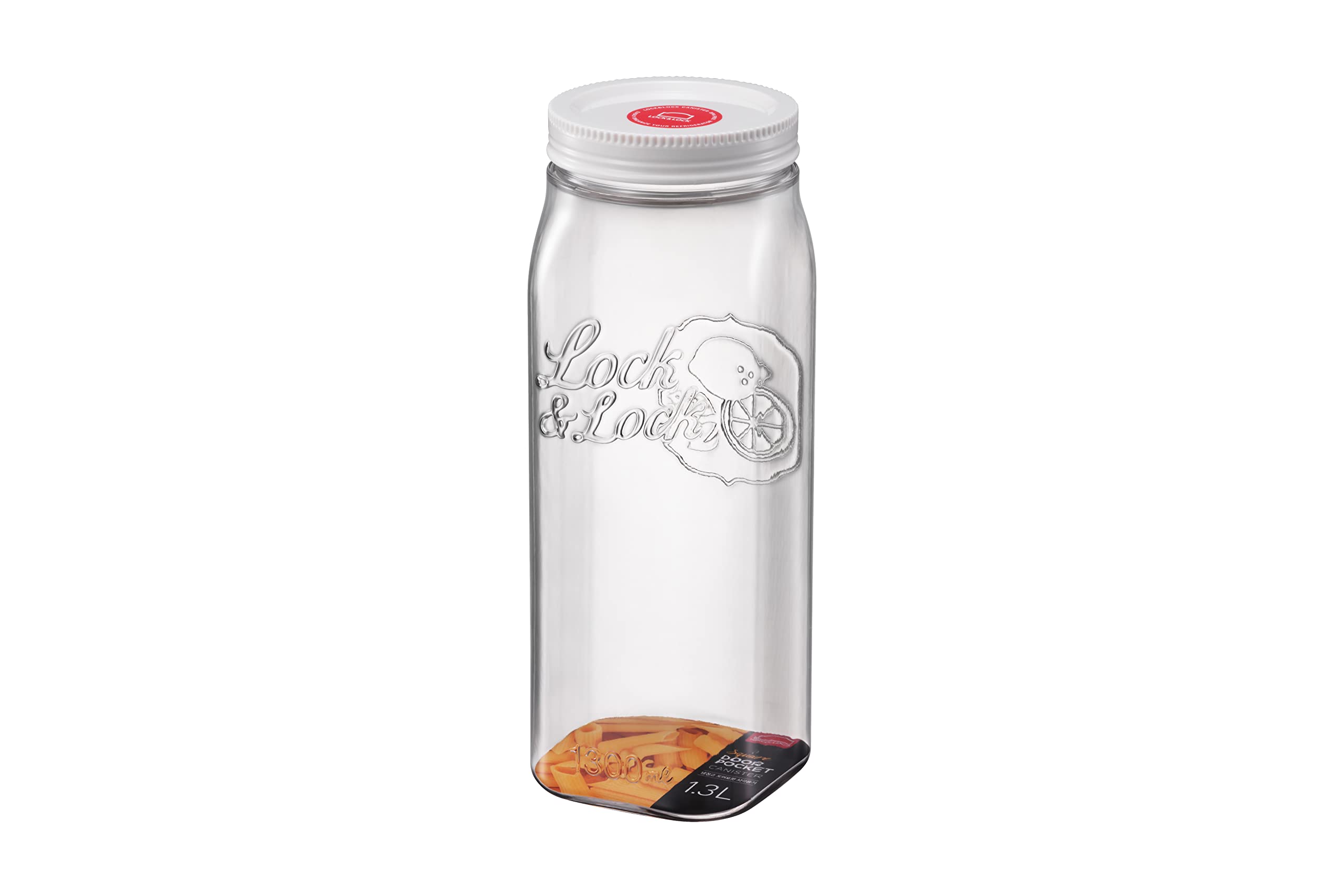 LocknLock Door Pocket Canister Container, Clear, 1.3 Litres, Hte532