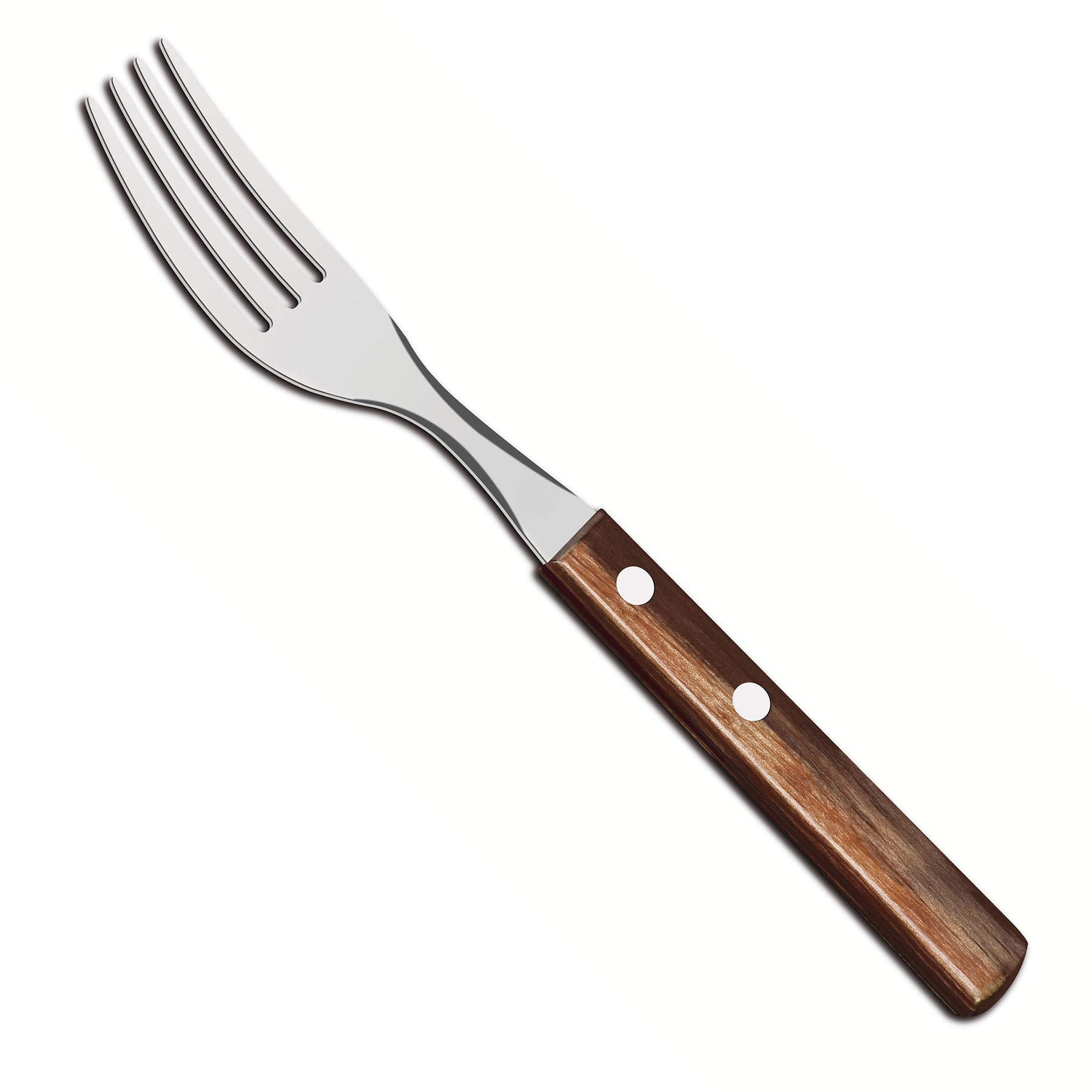 Tramontina Stainless Steel Table Fork with Treated Brown Polywood Handle