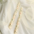 Floral Taper Candle Dripless Candlesticks, 2pcs White Unscented Candle Long Candle Sticks 25cm Flower Tapered Candles for Home Party Wedding Restaurant Holiday Decor, Beige