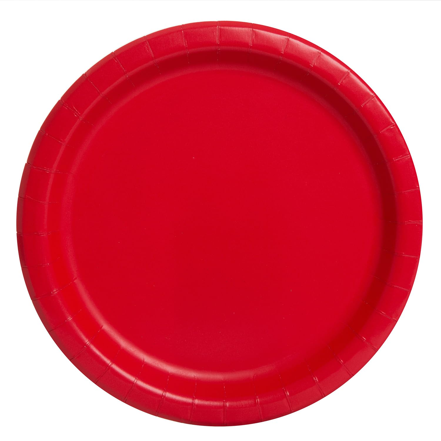 Unique Ruby Red Paper Plates, Pack of 20 – 7" Round Disposable Party Plates, Plastic-Free for Birthdays, Christmas, Valentine's Day, Desserts, Snacks, Easy Clean-Up
