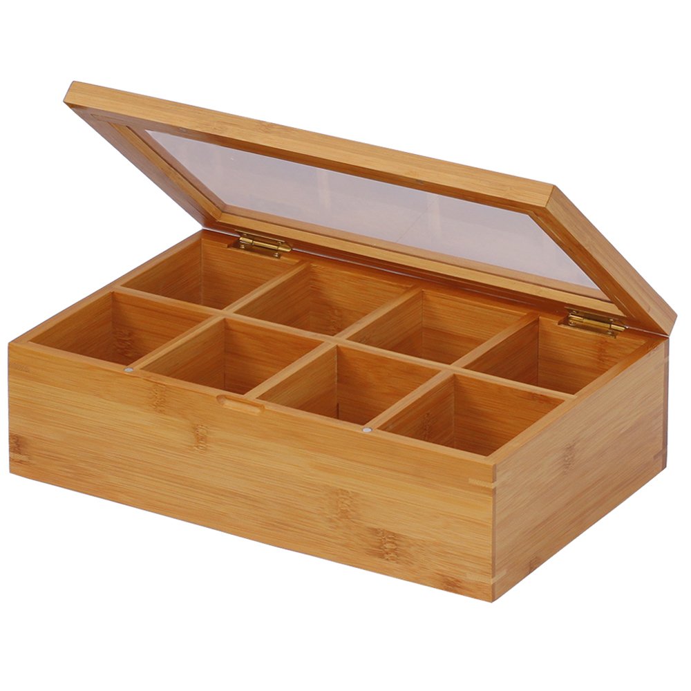 Oceanstar TB1323 Bamboo Tea Box, Natural