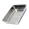 1set Japanese Style Stainless Steel Baking Tray with Nonstick Roasting Net Food-grade Baking Pan for Chicken Meat Fish Vegetables Dishwasher Safe