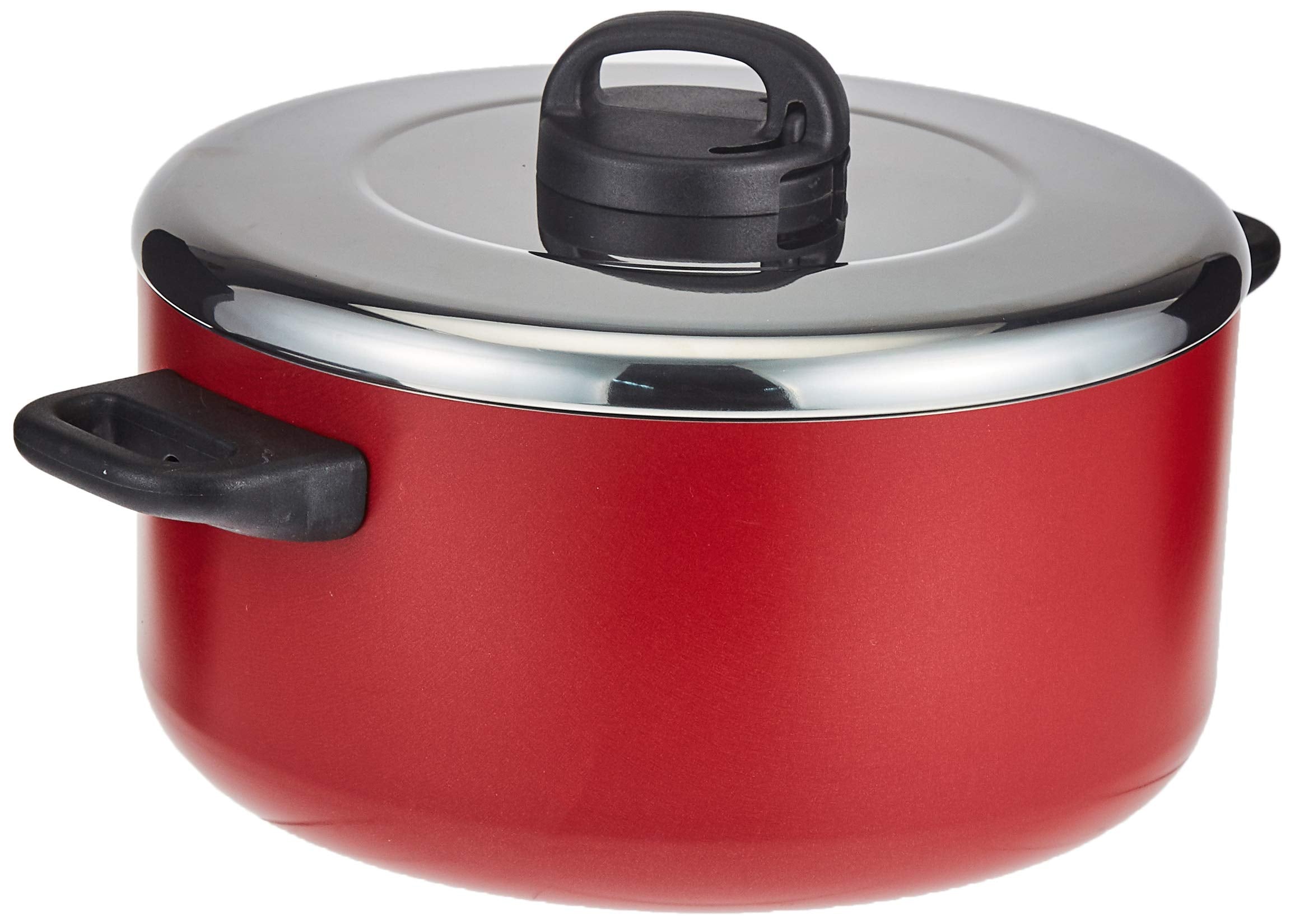 Prestige Classique Non-Stick Casserole 30 cm | 3X Ultra Tough Cooking Pot with Stainless Steel Lid | Red - PR15917