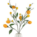 2Pcs Artificial Lemon Branches for Kitchen Party Decoration Yellow Fake Lemon Decor Farmhouse Style Home Table Centerpiece