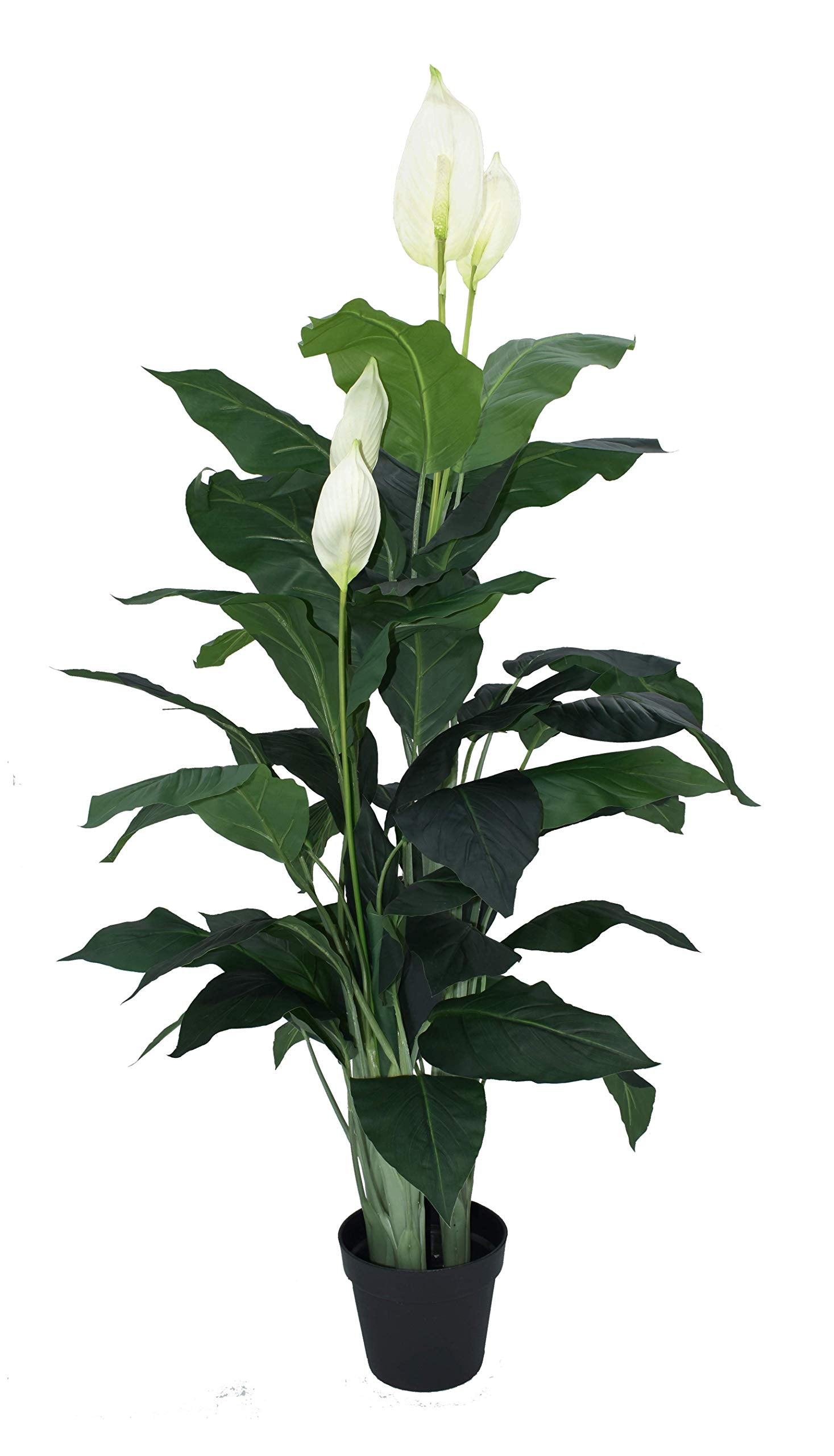 Nearly Natural Artificial Plants About 90Cm Calla Lily Plant White Fake Flowers In Plastic Pot For Home Office Garden – Artificial Tree