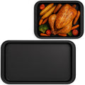Trendful 37cm Nonstick Carbon Steel Baking Tray for Oven, Heavy Duty Cookie Sheet, Non Toxic & Easy Clean Bakeware for Cookies, Brownies, Roasting & Cooking – Black (1 Pc)
