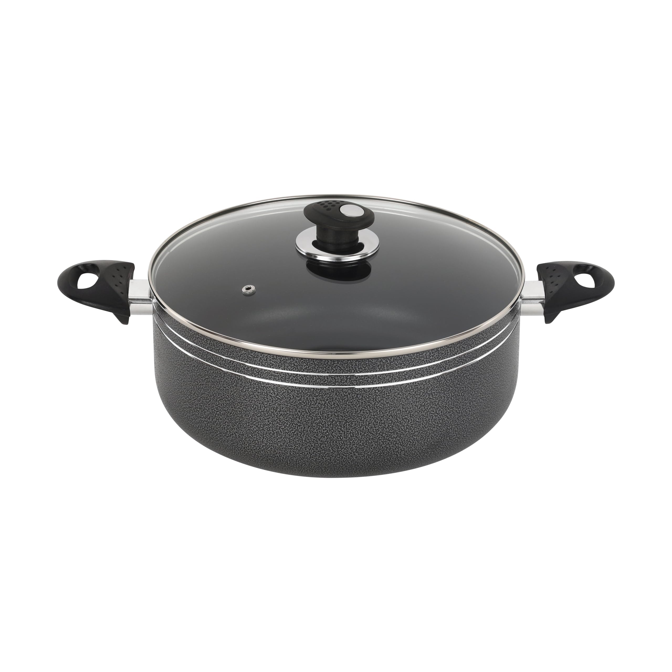 Royalford Non Stick Casserole with Glass Lid, 28 cm Diameter