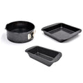 Prestige 3-Piece Bakeware Set, 23cm Square Cake Tin, 23cm Loaf Tin, 18cm Springform Cake Tin | Essential Baking Pans for Home Kitchen | PR49078