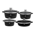VOGATI CLASSIC SERIES 8PCS TITANIUM GRANITE COATING NON STICK COOKWARE SET - INCLUDING 20/24/28CM CASSEROLE + 28CM SHALLOW CASSEROLE (100% PFOA FREE)