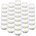 Uiifan 36 Pcs Round Votive Candle Holders Bulk 1.97'' x 2.17'' Glass Candle Holder Clear Tea Lights Candle Holder for Table Centerpiece Party Decorations Wedding Home Decor