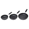 Westinghouse USA Cookware - Black Marble Mini Frying Pan Set (3 Pieces) – 12cm, 14cm, 16cm - Cast?Aluminum, Non?Stick, Lightweight, Scratch?Resistant QuanTanium Coating for Healthy Cooking