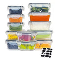 TYCOM Meal Prep Container, Airtight Food Storage Container Set of 12 pcs,Re-usable Plastic Food Containers, Stackable Kitchen Organizer Boxes, Tupperware, BPA Free & Microwave Freezer Dishwasher Safe