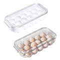 Home Egg Container For Refrigerator - 16 Egg Container With Lid & Handle, Egg Holder For Refrigerator, Egg Storage & Egg Tray ll Clear Tray ll