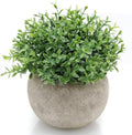 Mini Sage Green Potted Boxwood Topiary Artificial Plants for Home Decor Indoor, Farmhouse House Plant Office Small Desk Shelf Apartment Coffee Bar Bathroom Decor Guest Room, Small Fake Plant