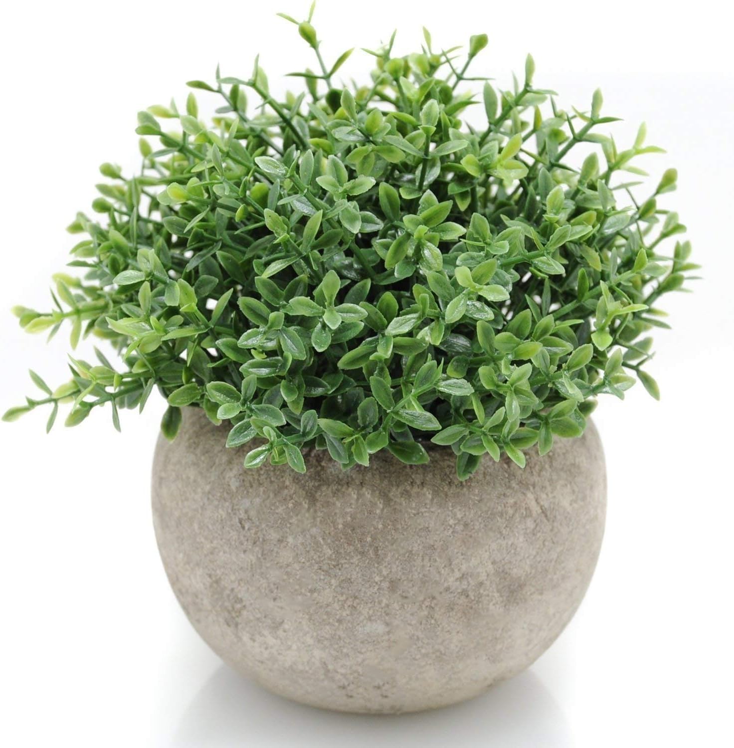 Mini Sage Green Potted Boxwood Topiary Artificial Plants for Home Decor Indoor, Farmhouse House Plant Office Small Desk Shelf Apartment Coffee Bar Bathroom Decor Guest Room, Small Fake Plant