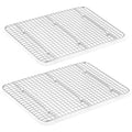 E-far Cooling Rack Set of 2, Stainless Steel Baking Rack for Oven Roasting Cooking Bacon Cooling Cookie Cake, 15.3” x 11.2” Metal Bakeable Mesh Grilling Wire Racks, Non-toxic & Dishwasher Safe