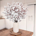Pack of 5 Artificial Gypsophila Flowers Bunches for Vase Pot Home Decoration (White) for Home Decor Living Room Side Table Centerpiece (Vase not Included)