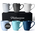 MIAMIO – 6 x 400 ml – Coffee Mug Set/Mug - Modern Ceramic Mug Matt - Coffee Mug Large - Palmanova Collection