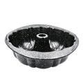 Prestige Granite Stone Fluted Tube Pan 26CM/10-Inch | Heavy Duty Carbon Steel Baking Mold Pan | Black - PR48761