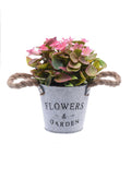 Artificial Plant With Pot 18X15X18Cm Pink