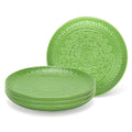 FISSMAN Ceramic Dinner Plate 20.8cm , Motif Series Ceramic Tableware Dishes, Round Moroccan Pattern Design Dinner Plate, Food Grade Plate, (Green)