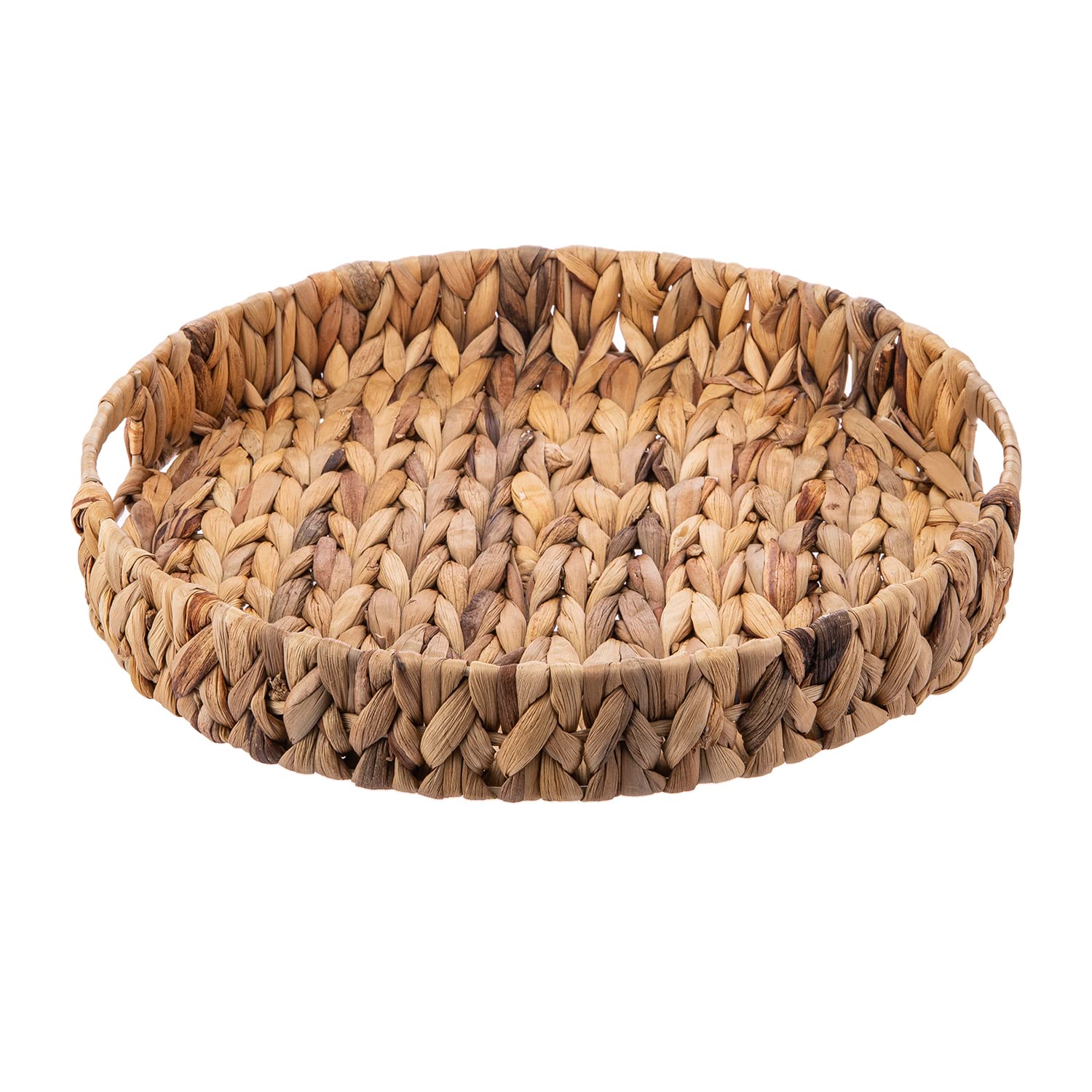 AKDC Rattan Tray B Round 34Cm X 34Cm X 5Cm Brown