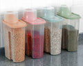 PREMIFY 4Pcs Cereal Containers Set | 2.5L / 2KG Capacity Airtight Food Storage Container | BPA Free Plastic Rice Storage Bin/Dispenser + Measuring Cup & Pour Spout