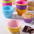 24 PCS Kitchen Mold Silicone Muffin Cups Set Non-Stick Bakery Molds for Cupcakes Cakes Muffins Brownies and Pastries