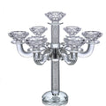 QFkris 7 Light Crystal Candelabra Taper Candle Holder for Home Wedding Decor